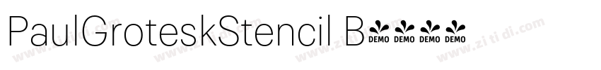 PaulGroteskStencil B字体转换